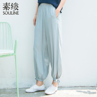 素缕夏装2018新款女装休闲裤女显瘦长裤宽松裤子灯笼裤SC8229 鹍