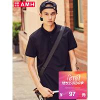 AMH男装韩版2018夏装新款时尚翻领男士休闲短袖POLO衫男NX8773