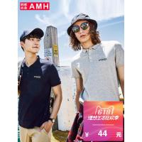 AMH男装韩版2018夏装新款清新翻领男士休闲短袖POLO衫男PA8122