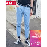 AMH韩版男装夏装2018新款潮流学生休闲时尚青年牛仔裤NX8331