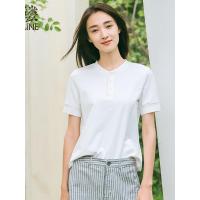 素缕夏装2018新款女文艺简约宽松显瘦套头短袖T恤女上衣WS8260喨