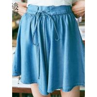 素缕夏款2018新款女装文艺宽松阔腿休闲裤女短裤女款裤子RS8231尛