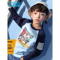 噺米妮哈鲁童装2018秋装新款男童韩版T恤中大童长袖上衣YJ8655熣