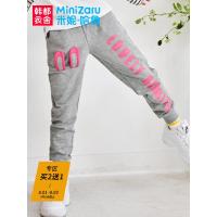 噺米妮哈鲁童装2018秋装新款女童长裤儿童中大童棉休闲裤YO9600畵