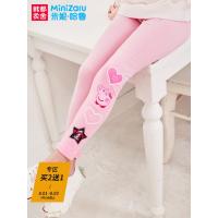 噺米妮哈鲁小猪佩奇童装2018秋装新款女童裤子儿童打底裤ZY8410鋐