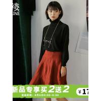 素缕秋装女2018新款高腰裙针织a字裙女士短裙复古半身裙SC8359鶭