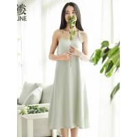 素缕夏装2018新款女装长裙吊带裙打底裙中长款连衣裙子女DS7290鶭