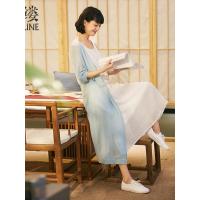 素缕秋装女2018新款文艺宽松中长款开衫外搭薄款针织衫女QS8216鑫
