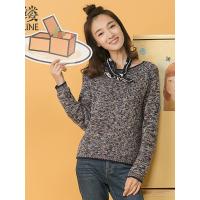 素缕2018秋装新款文艺长袖套头加厚内搭毛衣宽松女SX7327竸