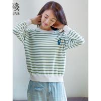 素缕2018秋装新款长袖套头针织衫毛衣女宽松上衣SU7431鹍