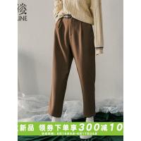 素缕秋装女2018新款文艺宽松九分裤小脚哈伦休闲裤裤子女SX8332竸