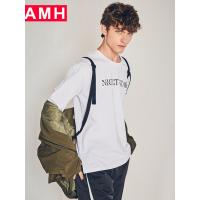 AMH韩版男装秋装2018新款潮流个性青年学生上衣长袖T恤男PZ8293琳