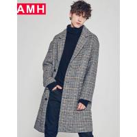 AMH韩版男装2018冬装新款潮流休闲毛呢大衣外套男NX9002恊
