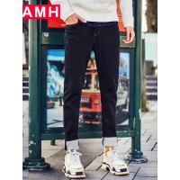 AMH韩版2018男装秋装新款时尚潮流学生休闲长裤牛仔裤NV8807翼