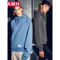AMH韩版男装2018秋装新款潮流休闲连帽口袋套头卫衣男GX8226菰
