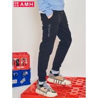 AMH韩版男装2018秋季修身小脚运动裤休闲裤束脚裤男OJ7748琳