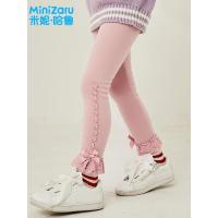 笗米妮哈鲁童装2018冬装新款女童百搭打底裤儿童加绒裤潮ZR6814畵