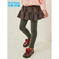 笗米妮哈鲁童装2018冬装新款女童韩版裤子儿童加绒打底裤潮YO9974