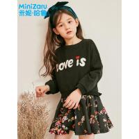 米妮哈鲁童装2018秋装新款女童韩版裙子儿童碎花连衣裙潮YO9988畵