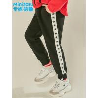 笗米妮哈鲁童装2018冬装新款女童加绒裤子中大童韩版加厚休闲裤潮