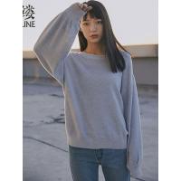 素缕秋装女2018新款长袖圆领宽松通勤文艺毛衣女装套头衫RS8421鶭