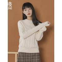 素缕秋装女2018新款套头文艺圆领宽松毛衣宽松长袖毛衣HS8363鶭