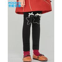 米妮哈鲁童装2018冬装新款长裤女童裤子中大童加绒打底裤ZY9688鋐