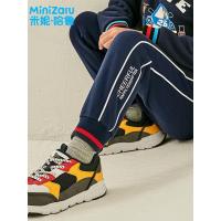 米妮哈鲁童装2018冬装新款男童韩版儿童加绒长裤大童裤子ZE8616樂