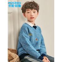 米妮哈鲁童装2018冬新款男童韩版儿童毛衣大童圆领针织衫YJ8225樂