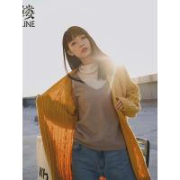 素缕秋装女2018新款开衫文艺温柔风宽松外搭毛针织衫HS8303鹍