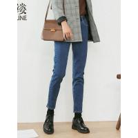素缕冬装女2018新款简约百搭修身铅笔裤九分牛仔裤气质款SC9108芠