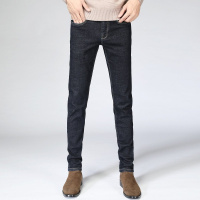 【苏宁自营】ENK男装新款时尚潮流百搭立体压皱青年微弹显瘦舒适修身小直筒牛仔裤