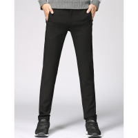 enk韩版时尚舒适百搭厚款褶皱面料直筒小脚男士休闲裤