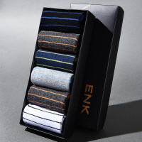 ENK男士袜子 男袜纯色短袜棉质吸汗透气纯棉袜子男 6双盒装