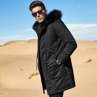 enk2018冬季新款 【白鸭绒 保暖 御寒】袋口分割腰部可调节连帽男士羽绒服