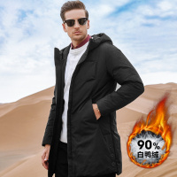 新款简约连帽设计加厚男士羽绒服