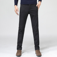 enk2018冬季新款时尚加厚款保暖磨毛韩版微弹修身小直筒男士休闲裤