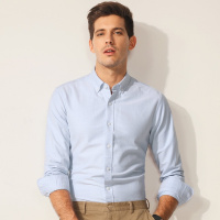 enk2018冬季新款爆款简约休闲牛津纺棉质长袖衬衫