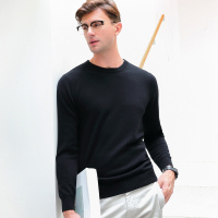 enk2018冬季新款【基础百搭】新款毛衣纯色合身保暖圆领男士羊毛衫