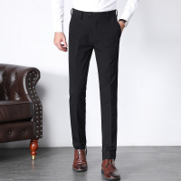 enk2018冬季新款【舒适抗皱】新款绅士品格极简风时尚商务微弹帅气显瘦韩版抗皱舒适修身直筒男士休闲西裤