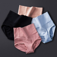 enk内衣4条装蜂窝暖宫提臀收腹无痕纯棉裆高腰塑身三角女士内裤