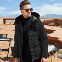 轻奢户外休闲连帽白鸭绒保暖羽绒服