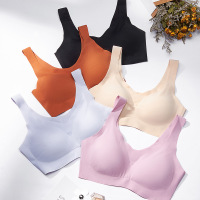 ENK内衣 薄款聚拢无钢圈胸罩无痕运动防震跑步背心女士运动文胸