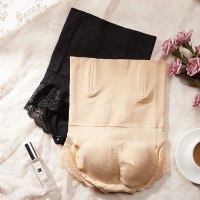 ENK女士内裤 高腰提臀蕾丝边美体裤透气收腹塑身三角内裤女