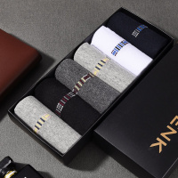 ENK男士袜子纯色棉质中筒吸汗运动男棉袜6双盒装