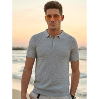 【苏宁自营】enk男装 夏季新款仿竹节肌理圆领青年棉质男士短袖针织T恤衫