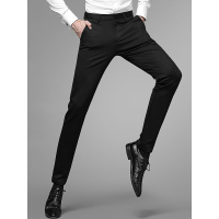 【苏宁自营】enk男装 新款韩版简约风商务百搭舒适微弹修身小直筒男士休闲裤长裤