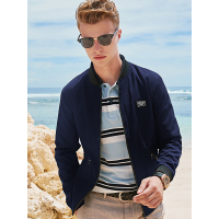 【苏宁自营】enk男装 男士新款创意拼接休闲时尚棒球领男士夹克衫外套