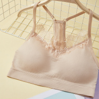 ENK 女士带胸垫瑜伽运动健身无痕美背少女无钢圈防震运动文胸女内衣