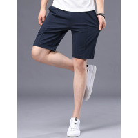 【自营】enk男装 新款潮流系绳松紧腰舒适运动五分裤弹力慢跑卫裤针织休闲短裤